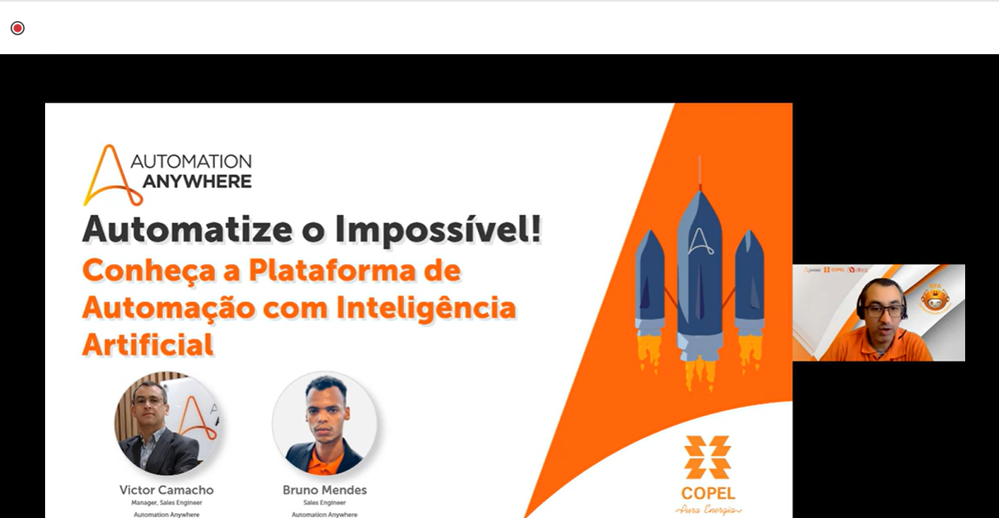 Workshop sobre AUTOMAÇÃO em parceria com a Copel e Automation Anywhere 